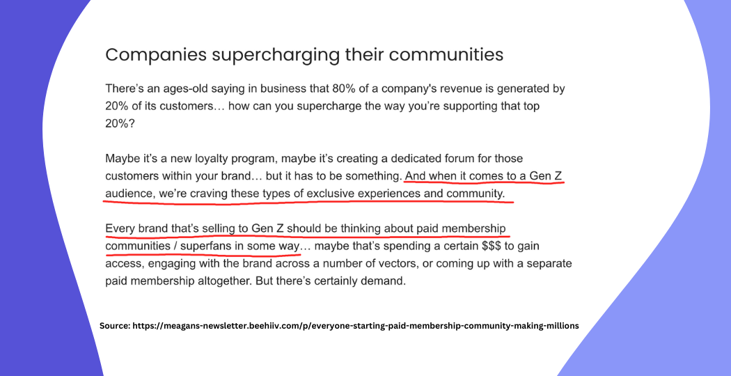 Gen Z Paid Membership Communities